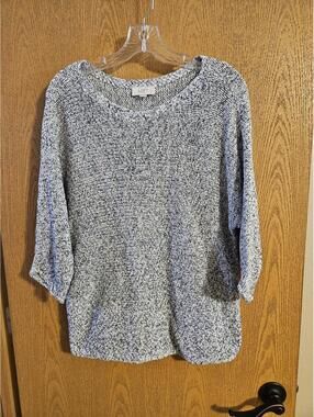 LOFT Marbled Knit Pullover Sweater